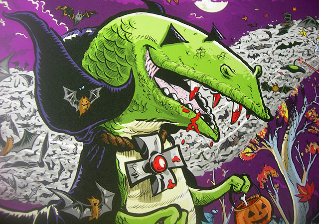 Dino Drac Halloween Prints for sale!