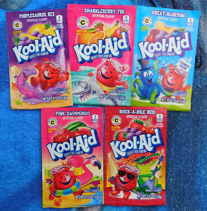 Kool-Aid Unsweetened Powder Drink Mix Mega Sampler Variety Pack 22 Flavors  Packet Of Each Flavor, Kool Aid Flavors