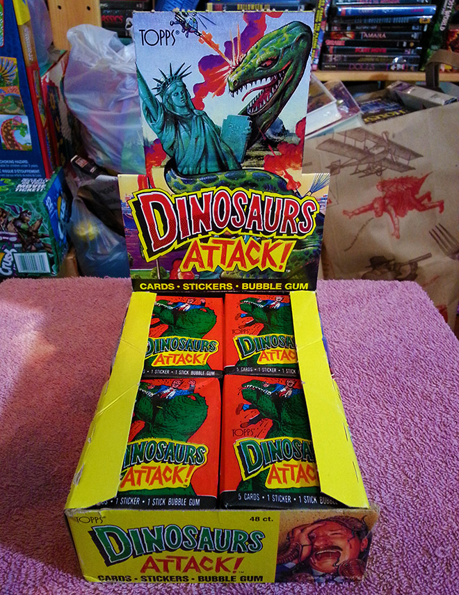 48 Packs 1988 Topps Dinosaurs Attack Trading Card Box 