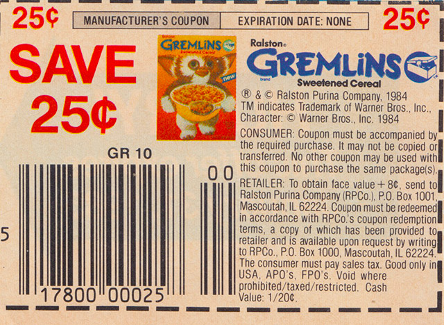 Cereal Coupons from the '80s and '90s. | Dinosaur Dracula!