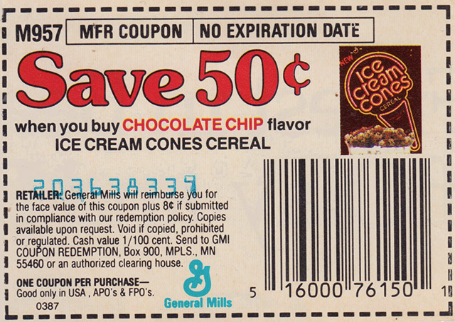 Cereal Coupons from the '80s and '90s. | Dinosaur Dracula!