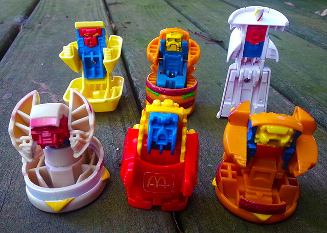 1987 FULL SET of 6 “ CHANGEABLES” McDonald's Happy Meal Toys PLUS box! 