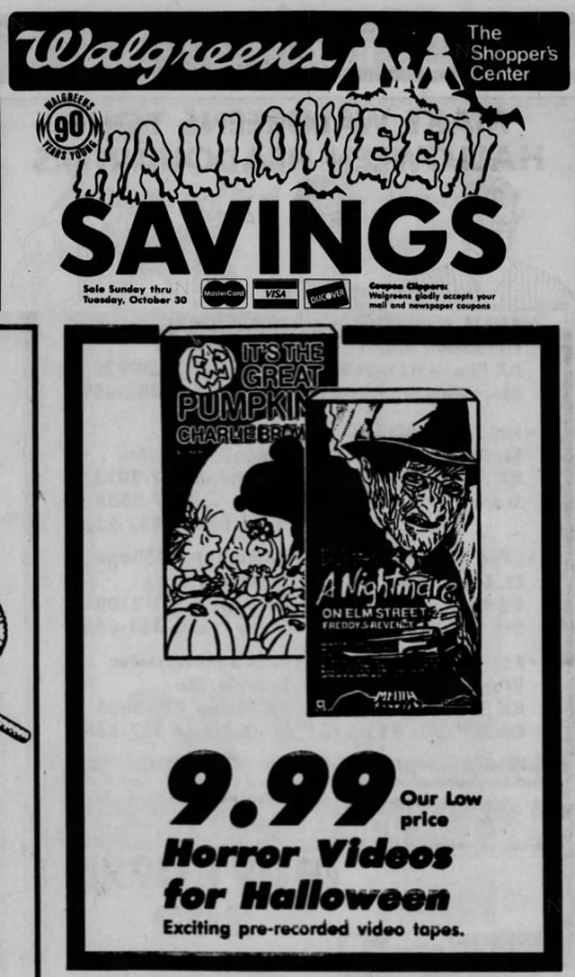 Old Halloween Newspaper Ads, 2! Dinosaur Dracula!