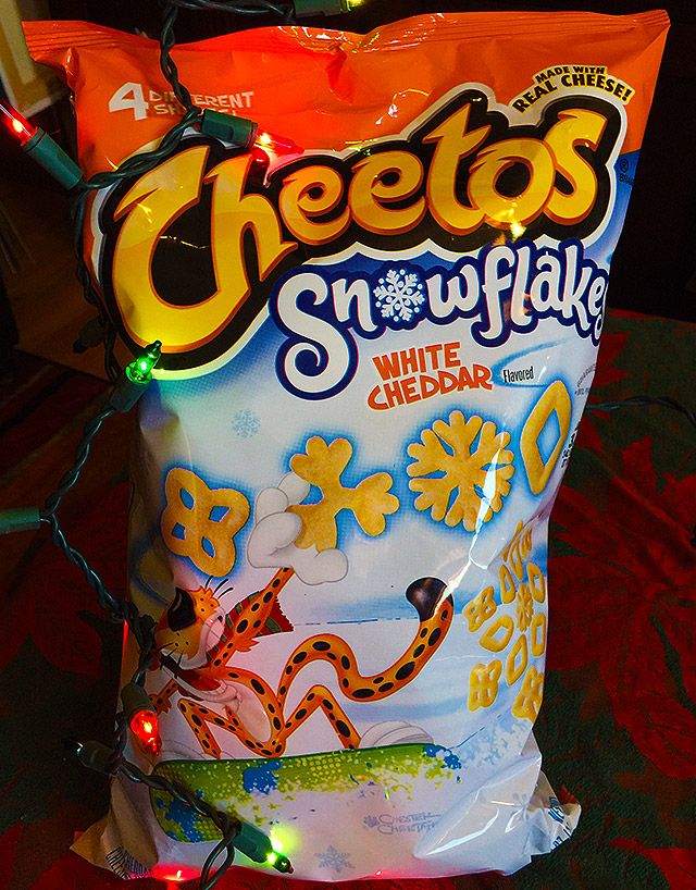 White Cheddar Snowflake Cheetos Are Here