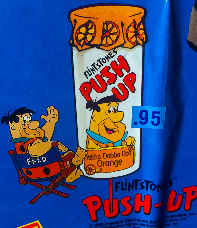 Vintage the Flintstones Push up Sherbet Treats Fred Flintstone