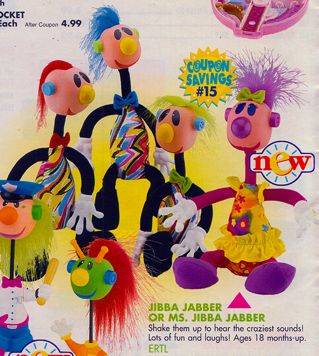 Popular toys in store 1995