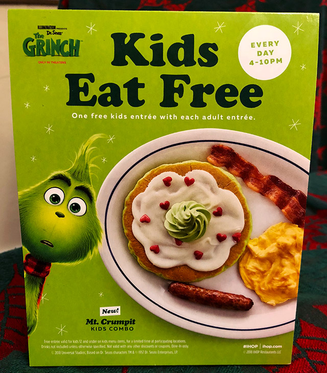 Dinosaur Dracula on X: Grinch Pancake from IHOP did not look like