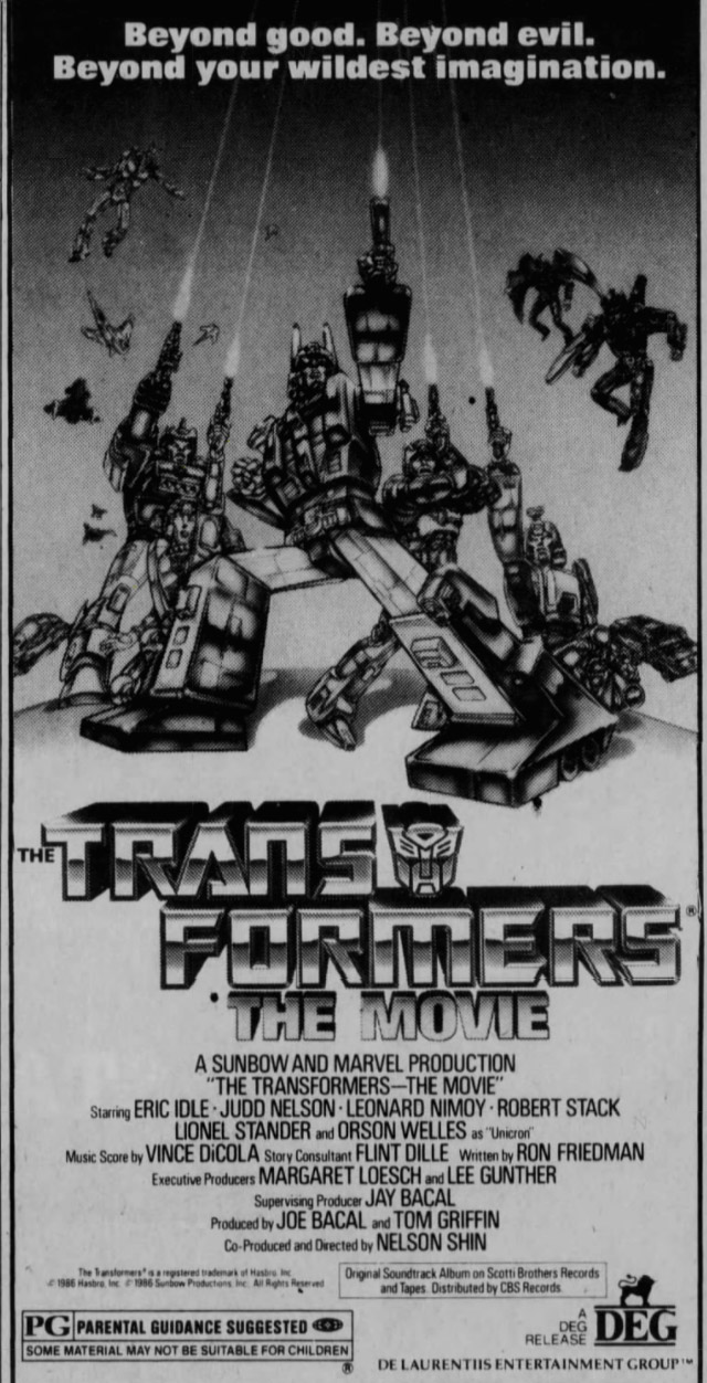 The Transformers: The Movie (1986) directed by Nelson Shin