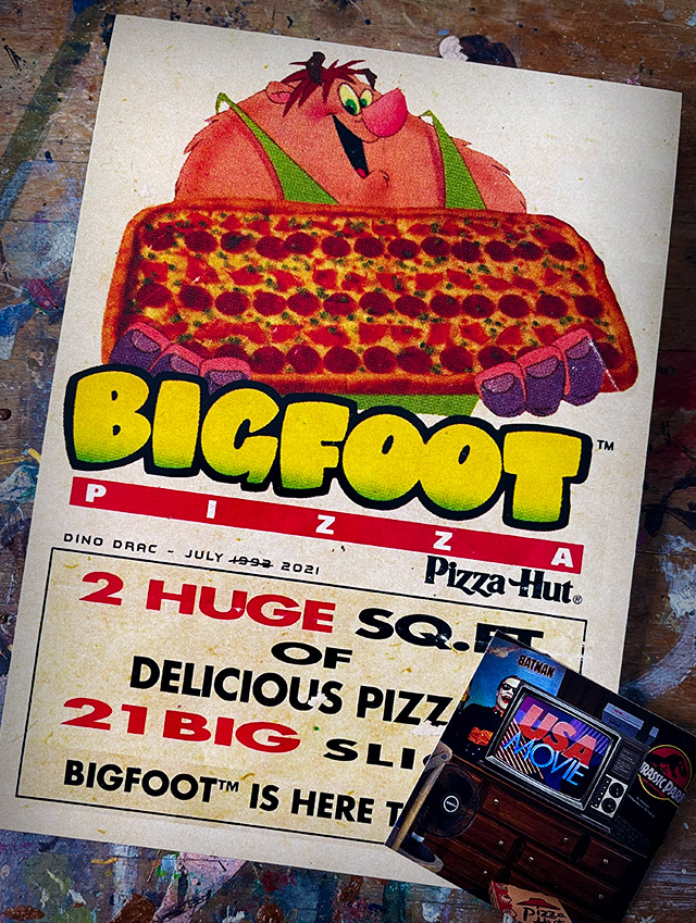 Bigfoot Pizza Sticker